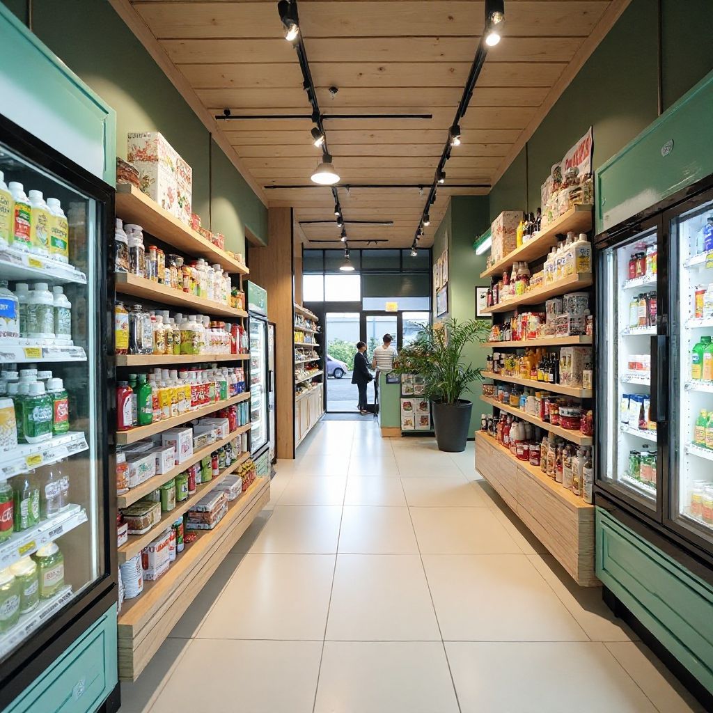 Área de servicio y tienda de conveniencia